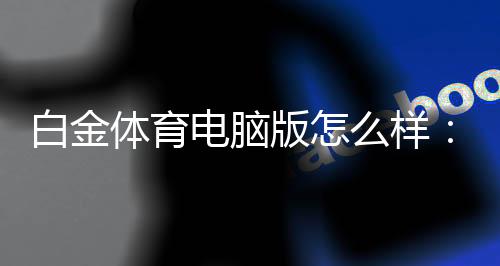 白金体育电脑版怎么样：专业评测报告