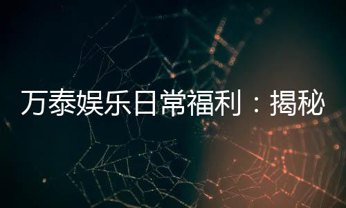 万泰娱乐日常福利：揭秘会员专享的惊喜礼遇与优惠活动
