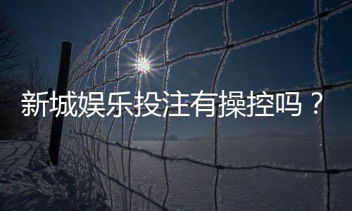 新城娱乐投注有操控吗?深度解析平台公平性与防作弊机制