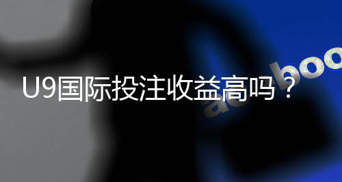 U9国际投注收益高吗？真实回报、风险评估与实用盈利策略