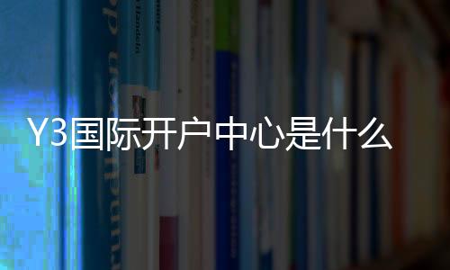 Y3国际开户中心是什么?新手注册流程、身份验证与安全注意事项全解析